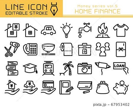 ラインアイコン　お金シリーズvol.5　家計 67953402
