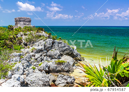 Tulum and Caribbean Sea, Yucatan - Mexico Tulum and Caribbean Sea, Yucatan - Mexico 67954587