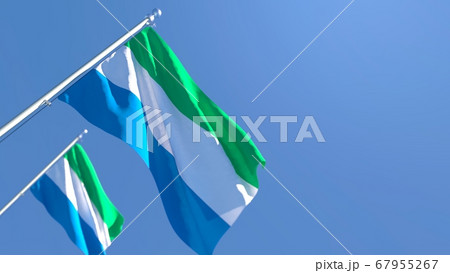 3D rendering of the national flag of Sierra...のイラスト素材 [67955267] - PIXTA