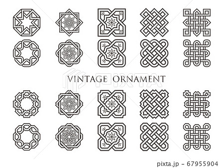 フレーム 飾り枠 文様 西洋のイラスト素材 フレーム 飾り枠 文様 西洋のイラスト素材