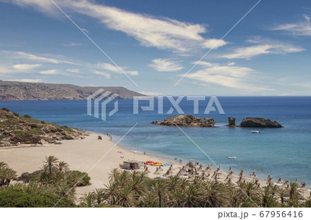 Greece, Crete, Vai, Beach and sea Greece, Crete, Vai, Beach and sea 67956416
