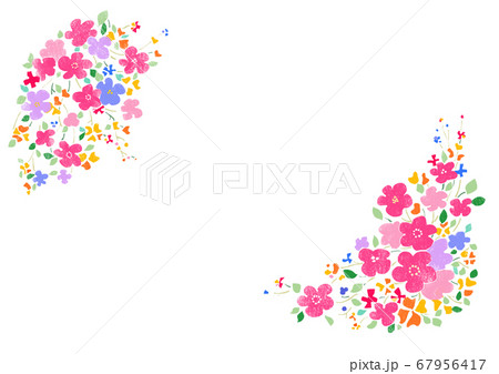 明いイメージの花模様  明いイメージの花模様  67956417