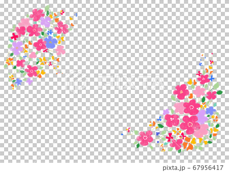 明いイメージの花模様  明いイメージの花模様  67956417