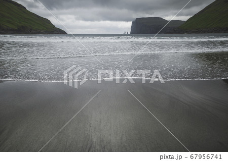 Denmark, Beach in foggy day Denmark, Beach in foggy day 67956741
