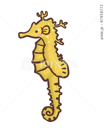 R もっとメルヘンな水族館 タツノオトシゴ4のイラスト素材