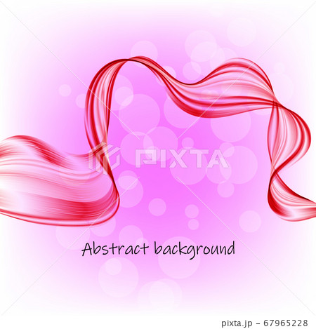 Horizontal modern pink vector wave on an abstract background. Smooth lines Waves. Design element Horizontal modern pink vector wave on an abstract background. Smooth lines Waves. Design element 67965228