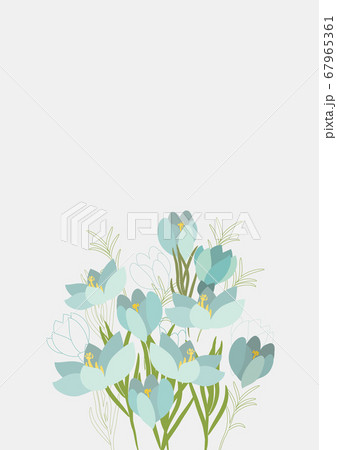 Floral Clean Template with bouquets of flowers without text Floral Clean Template with bouquets of flowers without text 67965361