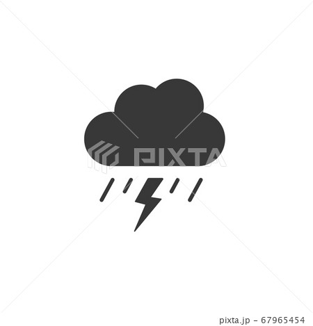Storm and heavy rain. Icon. Weather glyph vector Storm and heavy rain. Icon. Weather glyph vector 67965454