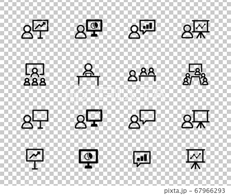 Set of presentation icons/business/lecture/meeting Set of presentation icons/business/lecture/meeting 67966293