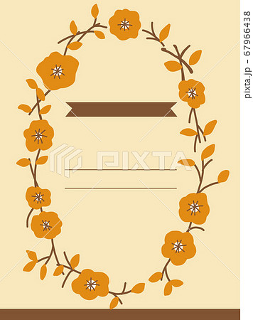 秋のカード　オレンジの花 67966438