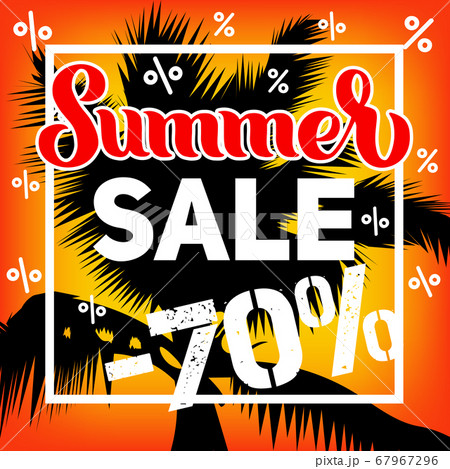 Giant sales and discount banners with hand draw lettering. 67967296