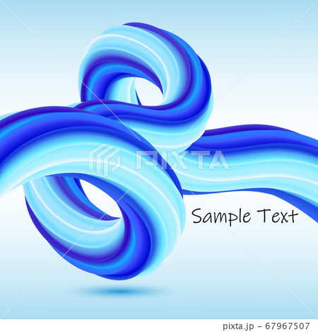 Blue Flow Abstract shape poster design. Vector illustration 67967507