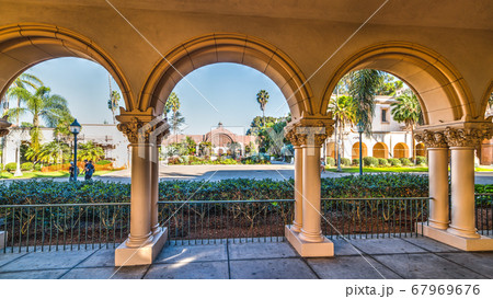 Arches in Balboa park in San Diego 67969676