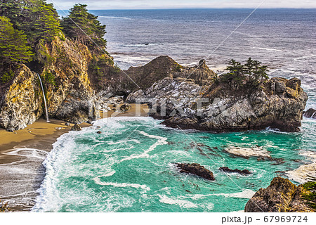 McWay falls in Big Sur park 67969724