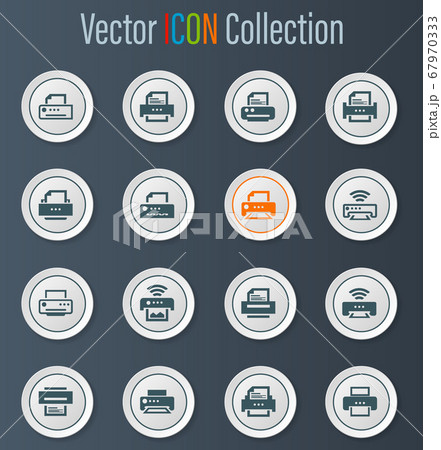 Print icons set Print icons set 67970333
