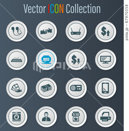 Pawn shop icons set 67970358