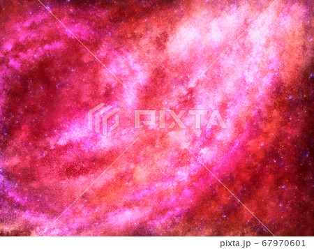 幻想的で抽象的な赤い混ざり合う綺麗な空間のイラスト素材