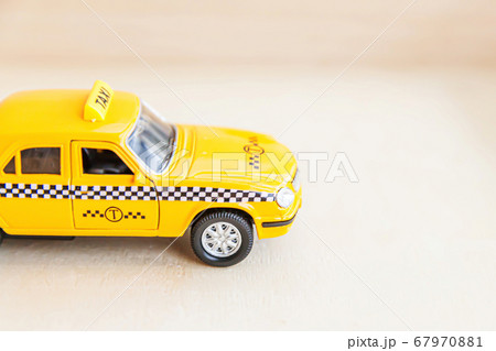 Simply design yellow vintage retro toy car Taxi Simply design yellow vintage retro toy car Taxi 67970881