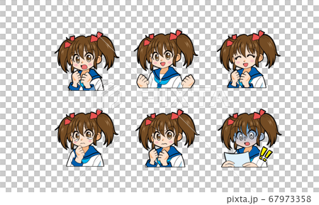Girl in sailor suit with twin tails Girl in sailor suit with twin tails 67973358