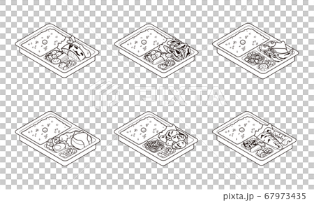 持ち帰りの市販お弁当6点セット 持ち帰りの市販お弁当6点セット 67973435