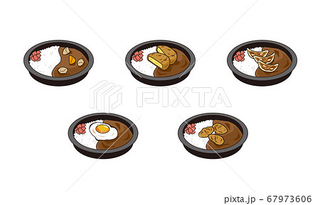 日本の持ち帰りのカレー弁当5点セット 日本の持ち帰りのカレー弁当5点セット 67973606
