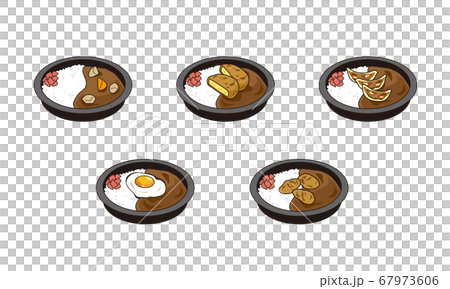 日本の持ち帰りのカレー弁当5点セット 日本の持ち帰りのカレー弁当5点セット 67973606