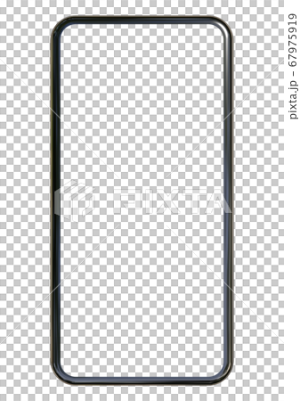 画面と背景が透過されたベゼルレススマートフォン 67975919
