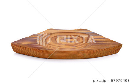 Small wooden plate Japanese style on white Small wooden plate Japanese style on white 67976403