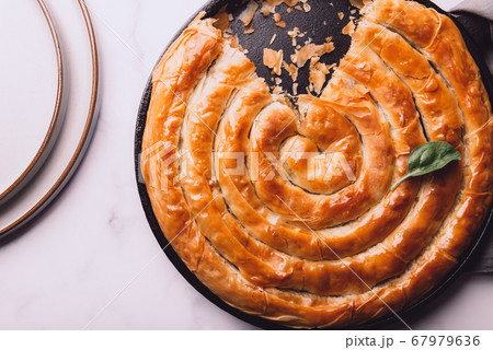 Filo Spinach and Feta Twist Pie 67979636