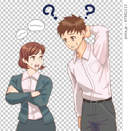 会話の内容が理解できない発達障害の男性のイラスト素材 67982213 Pixta