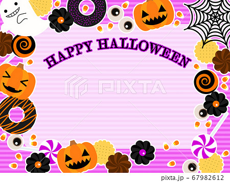可愛いハロウィンのイラスト背景のイラスト素材 [67982612] - PIXTA