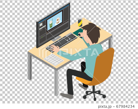 剪輯視頻的人 67984234