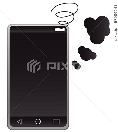 Androidの故障 不調のイラストのイラスト素材