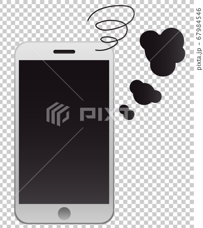 Iphoneの故障 不調のイラストのイラスト素材