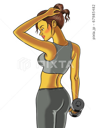 フィットネスインストラクターの女性 67985482