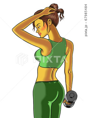 フィットネスインストラクターの女性 フィットネスインストラクターの女性 67985484