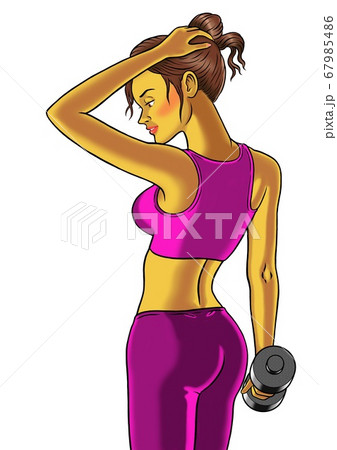 フィットネスインストラクターの女性 67985486