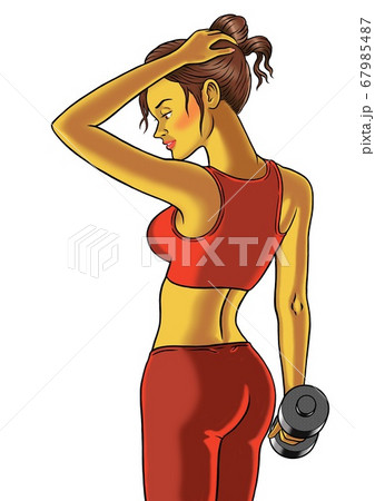 フィットネスインストラクターの女性 67985487
