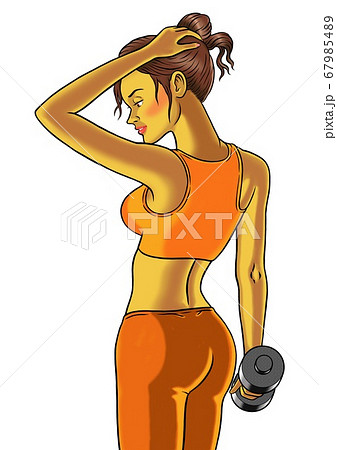 フィットネスインストラクターの女性 67985489