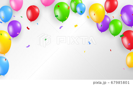 balloons confetti colorful background Celebration balloons confetti colorful background Celebration 67985801