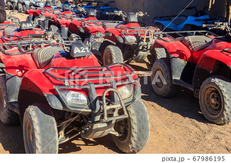 ATV quad bikes for safari trips in Arabian desert 67986195