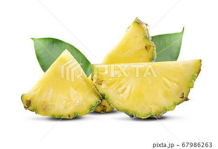 pineapple fruit with slices an isolated on white pineapple fruit with slices an isolated on white 67986263