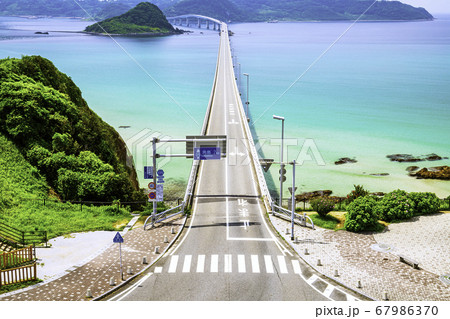 山口県の絶景スポット 美しい角島大橋 山口県の絶景スポット 美しい角島大橋 67986370