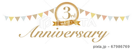 3周年アニバーサリーデコ 67986769