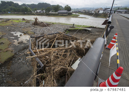 人吉市球磨川水害大橋被害 人吉市球磨川水害大橋被害 67987481