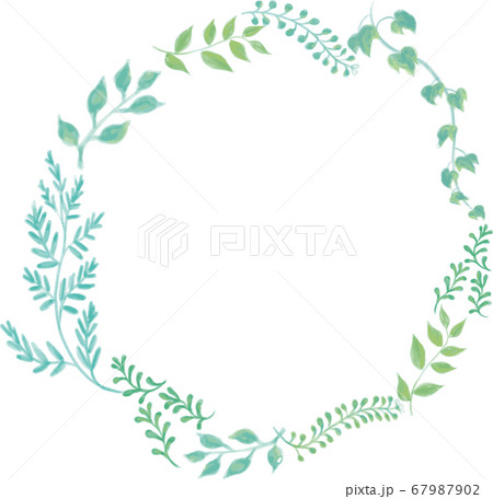 植物の葉の文字スペース飾りベクターのイラスト素材