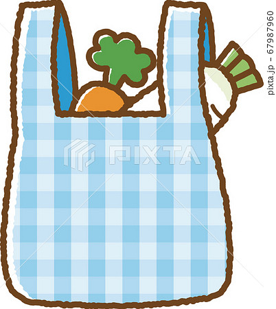 青のエコバッグ(買い物後) 青のエコバッグ(買い物後) 67987960