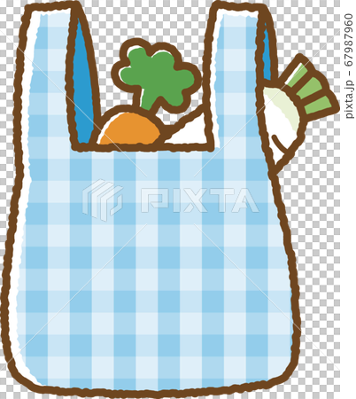 青のエコバッグ(買い物後) 青のエコバッグ(買い物後) 67987960