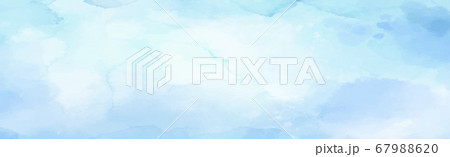 Realistic blue watercolor panoramic texture on 67988620