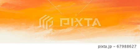 Realistic yellow-orange watercolor panoramic 67988627